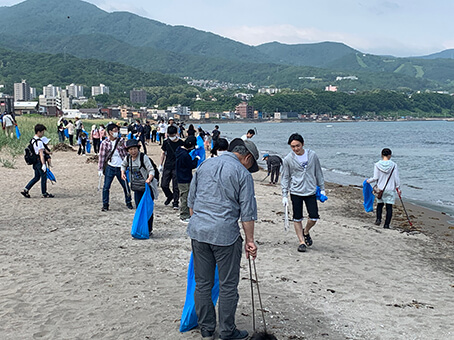 銭函海水浴場海岸清掃ボランティア