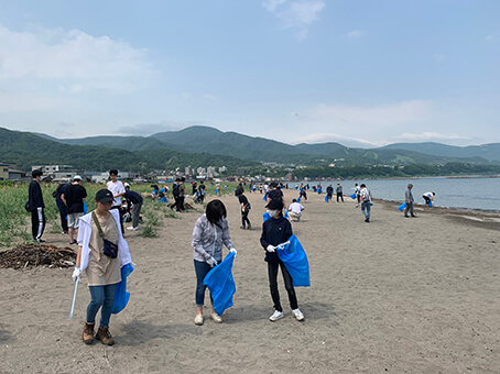 銭函海水浴場海岸清掃ボランティア